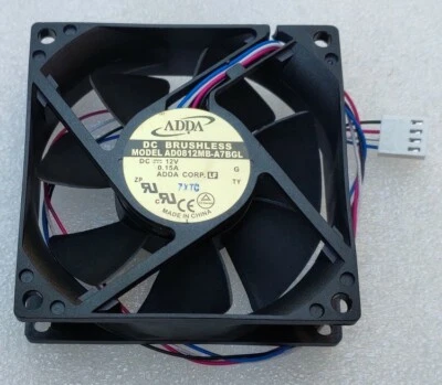 80mm 8cm PWM CPU Cooling Fan AD0812MB-A7BGL New for ADDA 8025 Double Ball DC 12V - Image 1 of 2