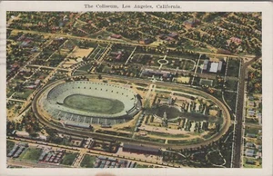 1926 Los Angeles Coliseum Football Stadium California CA vista aérea PC 7204c5 - Imagen 1 de 8