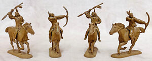 Barzso Reissues 4 Mounted Sioux Warriors - 54mm resin toy soldiers
