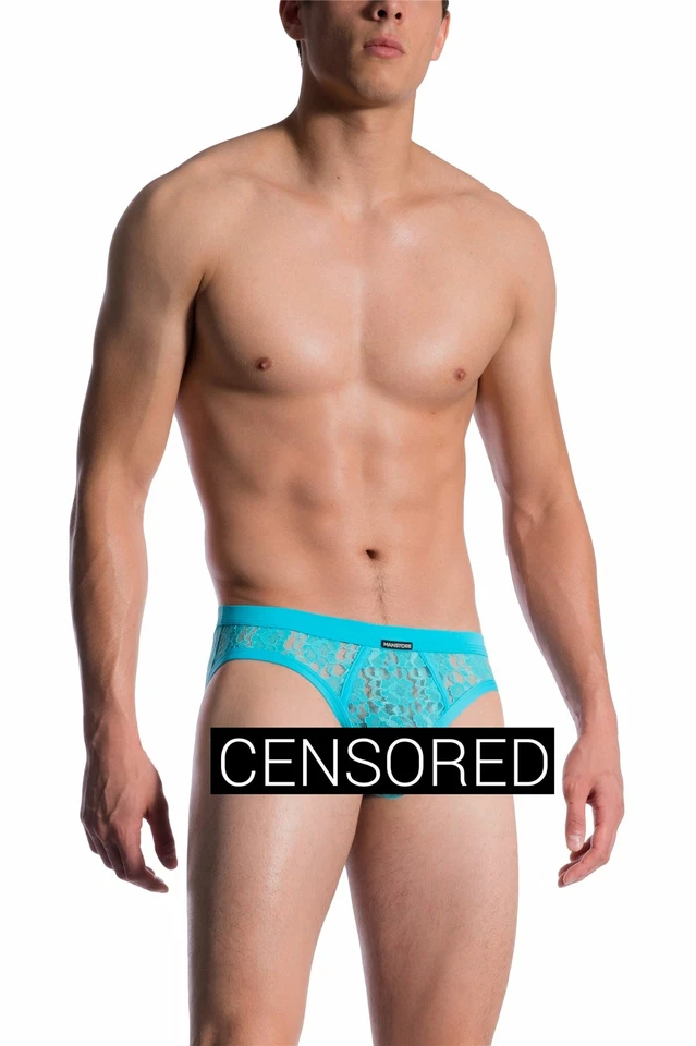 Calça calcinha masculina Manstore M766 micro curta rendada rede transparente - Imagem 1 de 1