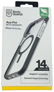 BodyGuardz ACE Pro Case with MagSafe for iPhone 14 Pro Max 6.7" -Clear/Black - Picture 1 of 2