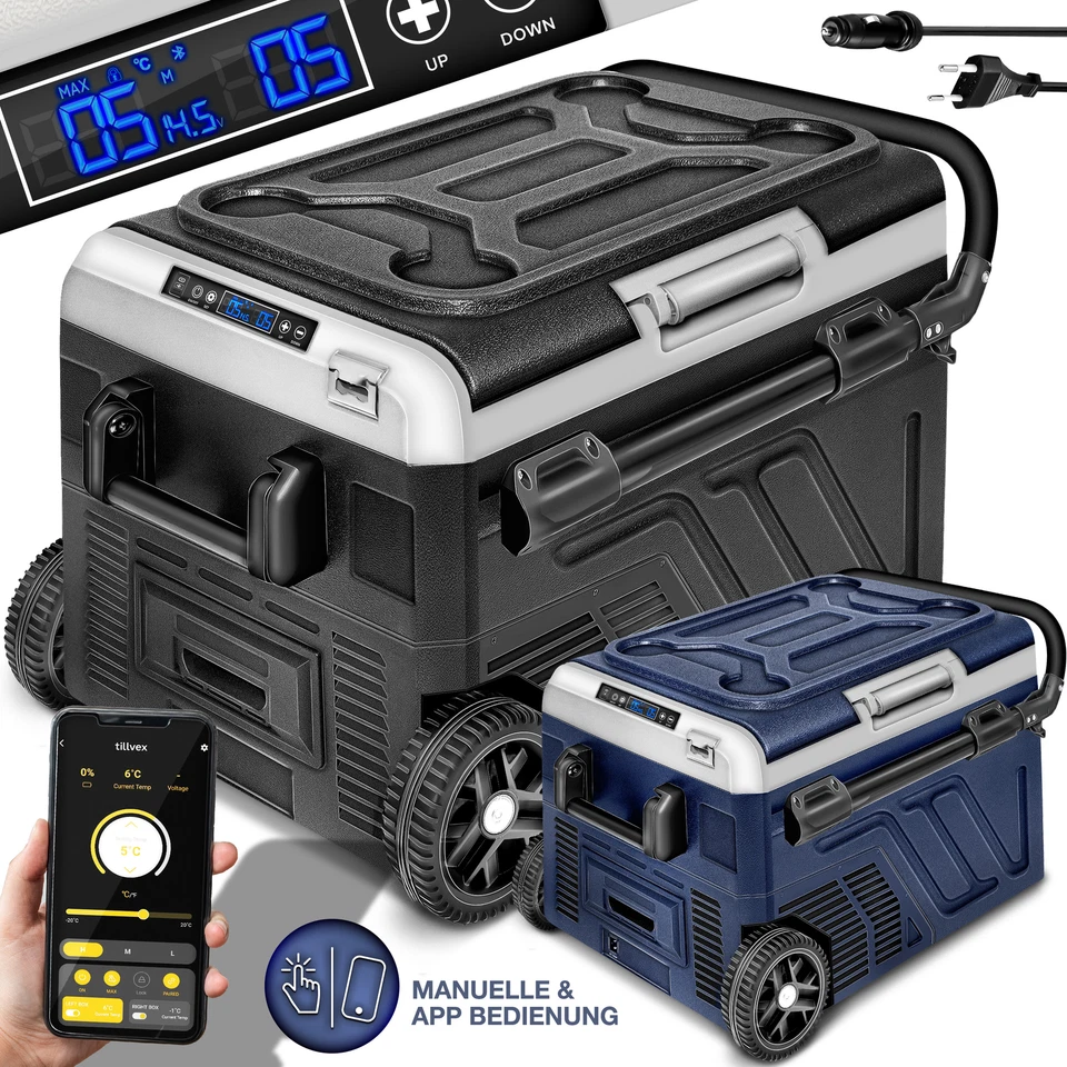 tillvex® Compressore Frigo Elettrico Auto Congelatore Campeggio Frigorifero APP