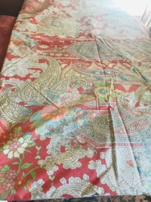 Pottery Barn Harper Paisley Duvet Cover Set Pinkish Red King 3 Euro Shams Rare🦩 - Image 1 of 4
