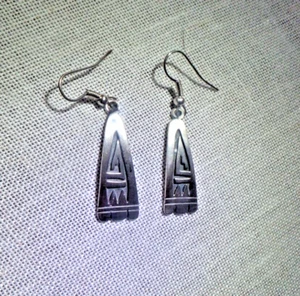 Ohrringe 925 Sterling Silber Harry Nutumya Abstraktes Piktogramm - Bild 1 von 5