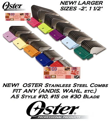 OSTER STAINLESS STEEL Attachment Guard Blade COMB*Fit A6 A5,Wahl KM Clippers