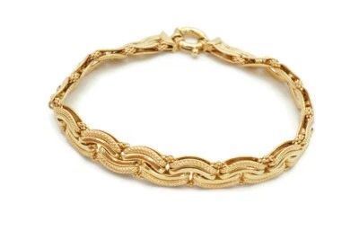 Pulsera EternaGold oro amarillo 14k 7" Foto 1 de 4