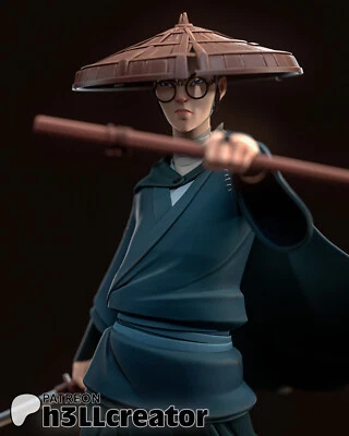 Mizu 3D Printed Figure, Blue Eye Samurai Resin Statue, Unpainted - Image 1 of 4