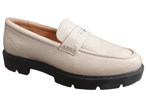 Women’s Abeo Boulevard Penny Loafer Off White Size 9 Neutral Lug Sole Shoes - Picture 1 of 11