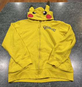Pokemon Nintendo Anime Pikachu YOUTH Kids Hoodie Sweatshirt Size Large (14-16)