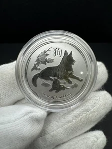 2018 Australia Lunar Year Of The Dog 1/2oz .999 Coin - Picture 1 of 2
