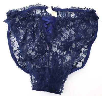 NEW Victoria's Secret VTG 80s 90s Crown Lace High Cut Brief Panties MEDIUM - Image 1 of 4