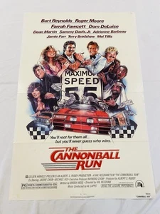 1981 THE CANNONBALL RUN ORIGINAL NSS 27x41 MOVIE THEATER POSTER CHAN REYNOLDS - Picture 1 of 10