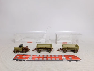 Wiking 1:87 H0 2X Modello 0850 49 Hanomag 0675 49 Rimorchio Mint+Box #EG926-0,5 - Immagine 1 di 4