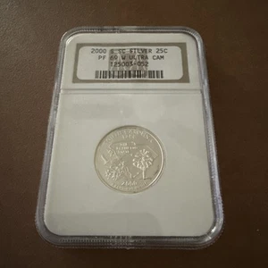2000 S Silver South Carolina State Proof Quarter 25C NGC PF69 Ultra Cameo - Picture 1 of 3