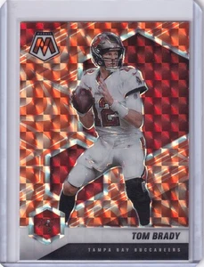 Tom Brady 2021 Panini Mosaic #186 Mosaic Reactive Orange Prizm - Picture 1 of 2