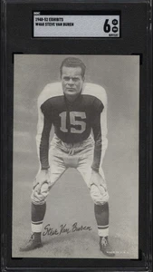 1948 W468 Exhibits Football STEVE VAN BUREN Philadelphia Eagles SGC EX-MT 6 - Picture 1 of 2