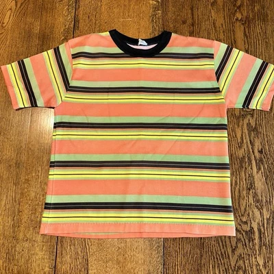 Camiseta Top De Colección Años 60 70 Colorida Rayas Fortreal Peso Pesado Hecha en EE. UU. S/M Hippie Foto 1 de 4