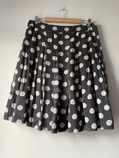 Anna Thomas Skirt Size 14 Cotton Silk Blend Sheer Top Layer Fully Lined Dots