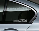 Powered by Audi Racing Sport S Line Window Decal sticker emblem logo SILVER Pair