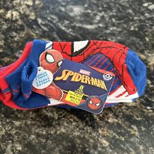 Kids Spider-Man Socks 8 Pair New Medium Shoe Size 9-2.5 Kids