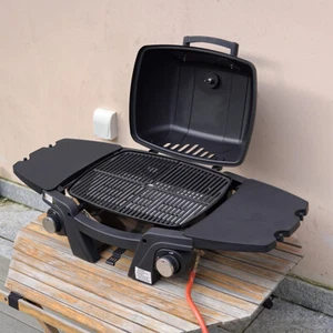 Foldable 2 Burner Camping BBQ Grill Gas Cooker Desktop Oven Barbecue uk - Picture 1 of 5