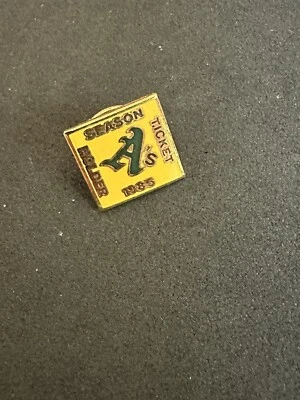 1985 Oakland A's Athletics Season Ticket Holder Pin World Series Elephant LV SGA - Image 1 of 2