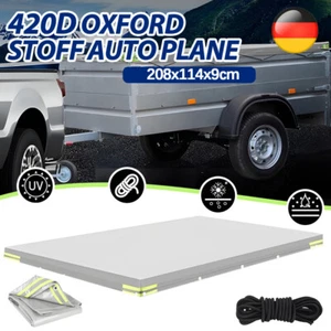 Anhängerplane PKW Abdeckplane Flachplane Gummiseil 208x114x9cm für Stema DE - Bild 1 von 17