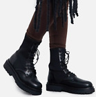 I Saw It First Knitted Ankle Chunky Sole Boots Black Size Uk 5 Eur 38 Refsss154