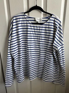 Pomander Place Shirt Langarm blau weiß Streifen maritim XXXL - Bild 1 von 4