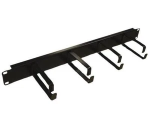 LMS DATA 1u cable management panel in Ral 9005 (black) for 48.3cm brackets - Picture 1 of 2
