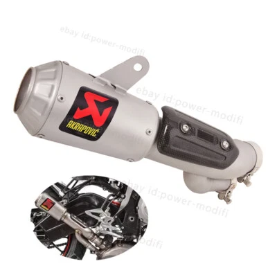 For BMW S1000R 2017-2020 Exhaust Muffler Pipe Carbon Cover+Stainless Steel Tips - Image 1 of 4