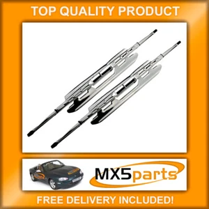 MX5 Chrome 18" Windscreen Wiper Blades Pair Mazda MX-5 Mk2 Mk2.5 NB 1998>2005 - Picture 1 of 8