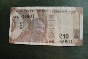  1910 Reserve Bank Of India 10 Rupees Banknote - Picture 1 of 3