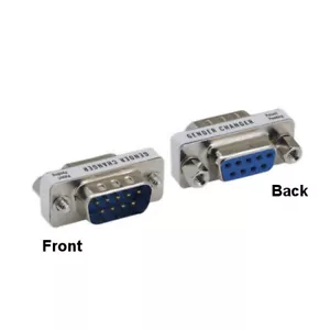 D-Sub DB9 Male to Female Mini Adapter 9Pin Connector RS232 Straight Through Pin - Picture 1 of 1