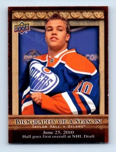 2010-11 Upper Deck Biography of a Season Taylor Hall Edmonton Oilers #BOS9