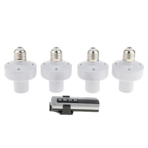 4pcs E27 Wireless Lampenfassung Sockel Adapter Remote Schalter Sockel - Picture 1 of 6