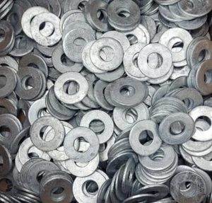 (250) Lavadora plana USS de 3/8" galvanizada por inmersión en caliente (7/16" ID, 1" OD) - Imagen 1 de 2