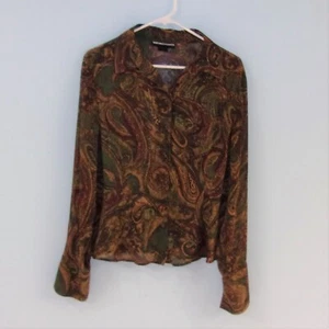 Vintage NORTON MCNAUGHTON Damen Top Shirt Bluse Gr. 12 Mehrfarbig Wirbelmuster - Bild 1 von 5