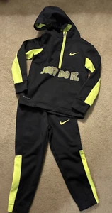 Nike toddler boys zip up Dri Fit "Just Do It"  Hoodie and Joggers size 4 XS - Picture 1 of 5
