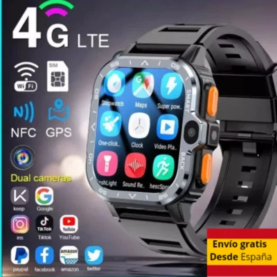 Smartwatch PGD 2024 Tarjeta SIM 4G Wifi GPS  IP67  2,03pulgadas Cámara Ritmo APP - Imagen 1 de 4