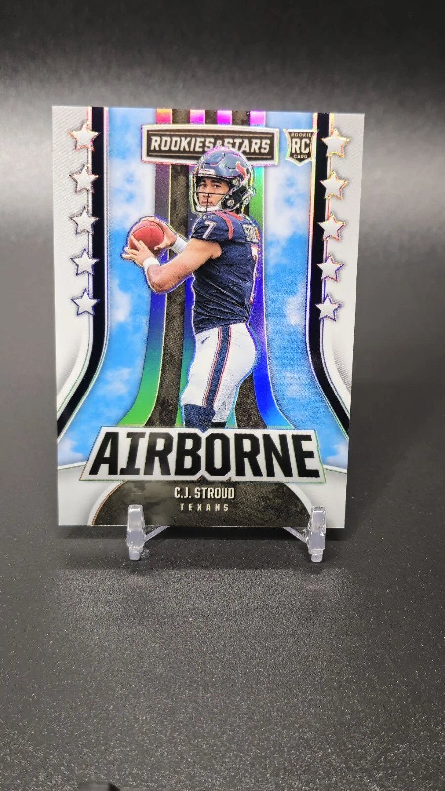 2023 Panini Rookies & Stars CJ Stroud RC Airborne White Prizm /149 #AI-13 Rookie
