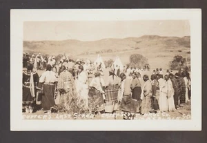 Chamberlain SOUTH DAKOTA RPPC 1939 SIOUX INDIANS Reenactment CUSTERS LAST STAND - Picture 1 of 3
