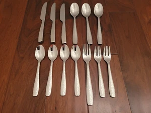 Gourmet Setting Moonlight Hammered LOT of 13 Piece Flatware - Picture 1 of 3
