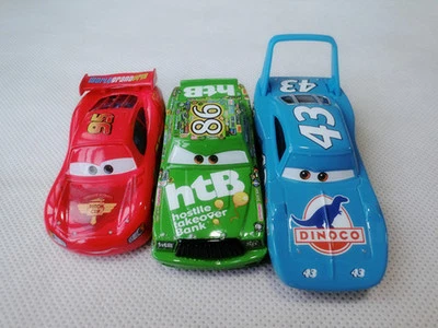 Mattel Disney Pixar Car McQueen/Chick Hicks/King 3pcs Set Spielzeugauto Loose - Bild 1 von 3
