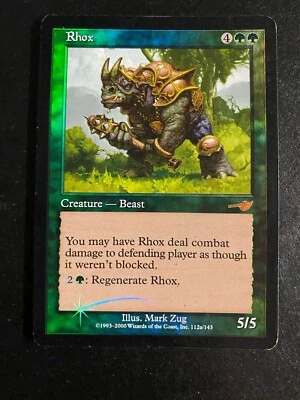 MTG - MP - Rhox - Foil - 2000 Starter Deck - Image 1 of 2