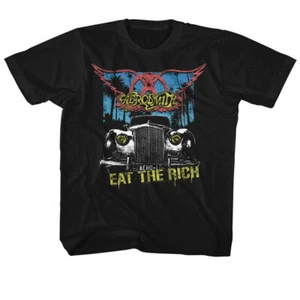 Camiseta juvenil de Aerosmith Eat The Rich merchandising de música de banda de rock - Imagen 1 de 3