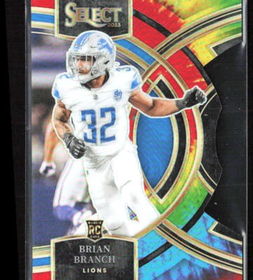 2023 Panini Select #135 Brian Branch Tie-Dye Prizms #/25 - Image 1 of 2