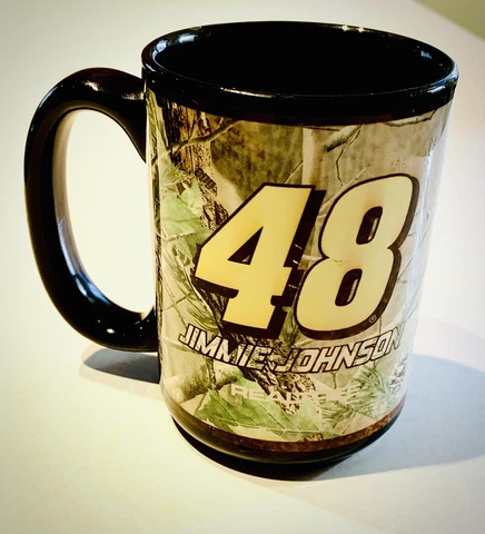 Vintage Nascar Jimmie Johnson #48 Camo Coffee Mug Realtree camouflage Cover