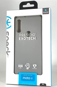 Speck Presidio Exotech Case For Motorola Moto E 7th Gen - Cathedral Gray - Picture 1 of 2