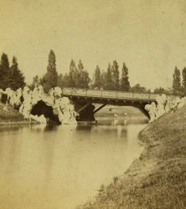 France Lyon Parc de la Tête d'Or Old Stereo photo 1860 - Picture 1 of 3